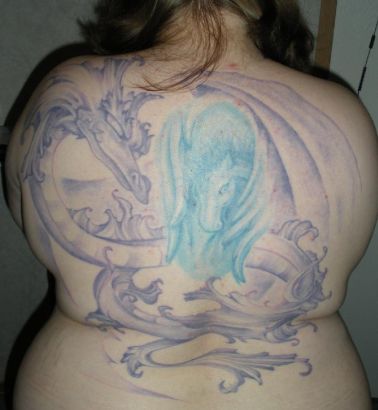 Girl's Back Pics Tattoo Design